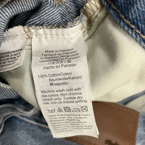 Madewell The Mom Jean High Rise Straight Leg 90s Distressed Light Wash - Picture 6 of 7